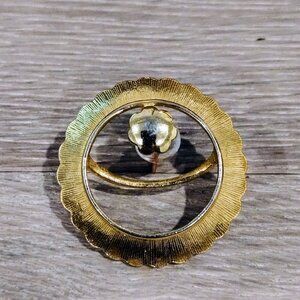 Vintage TORINO Flower Scarf Slide 1980s